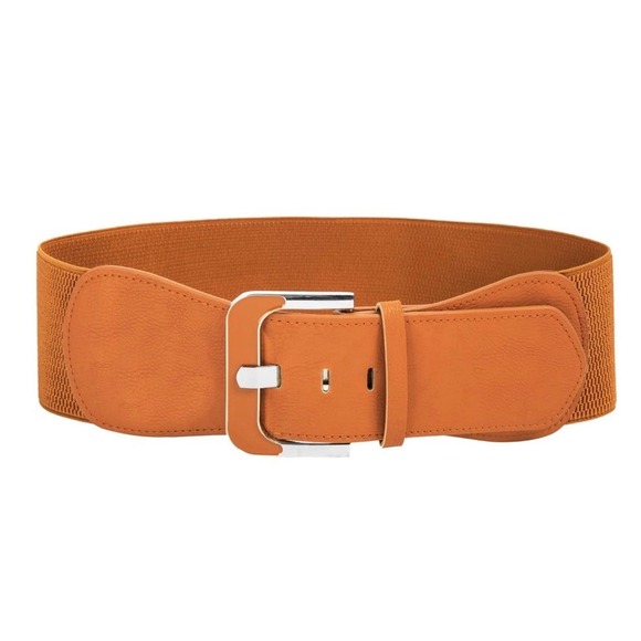 Grace Karin Accessories - GRACE KARIN Wide Orange Belt Accessory‎ Womens Elastic Stretch Big Buckle NEW XL